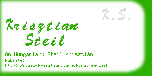 krisztian steil business card